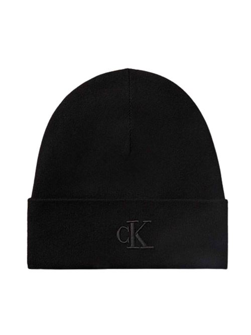 Berretto a costine con logo Calvin Klein | LV04D8020GUB1
